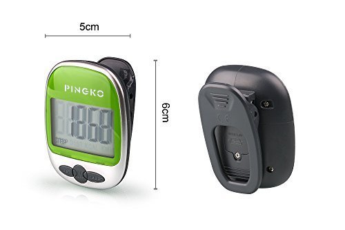 PINGKO Podómetro portátil con precisión para Correr en Pistas Deportivas, Contador de distancias, Contador Fitness, Contador de calorías.