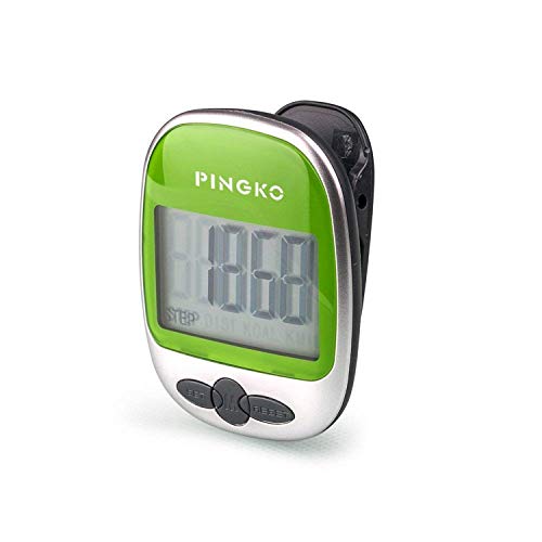 PINGKO Podómetro portátil con precisión para Correr en Pistas Deportivas, Contador de distancias, Contador Fitness, Contador de calorías.