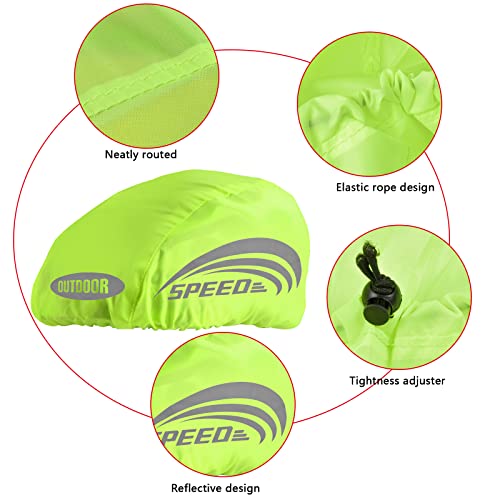 Pinsheng 2 Piezas Fundas de Casco para Ciclismo, Funda para Casco de Bicicleta Protector Impermeable Casco Bicicleta Con Tira Reflectante Resistente Al Viento a Prueba de Polvo Hombre Mujer Niños