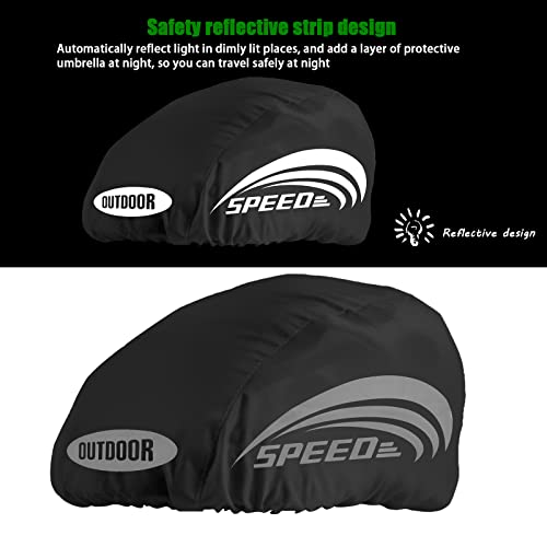 Pinsheng 2 Piezas Fundas de Casco para Ciclismo, Funda para Casco de Bicicleta Protector Impermeable Casco Bicicleta Con Tira Reflectante Resistente Al Viento a Prueba de Polvo Hombre Mujer Niños