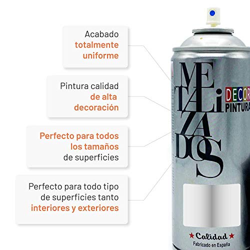 Pintura Spray METALIZADA Verde 400ml imprimacion para madera, metal, ceramica, plasticos / Pinta Radiadores, bicicleta, coche, plasticos, microondas, graffiti