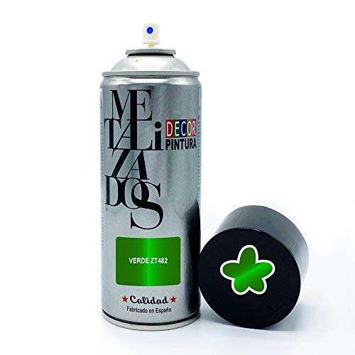 Pintura Spray METALIZADA Verde 400ml imprimacion para madera, metal, ceramica, plasticos / Pinta Radiadores, bicicleta, coche, plasticos, microondas, graffiti