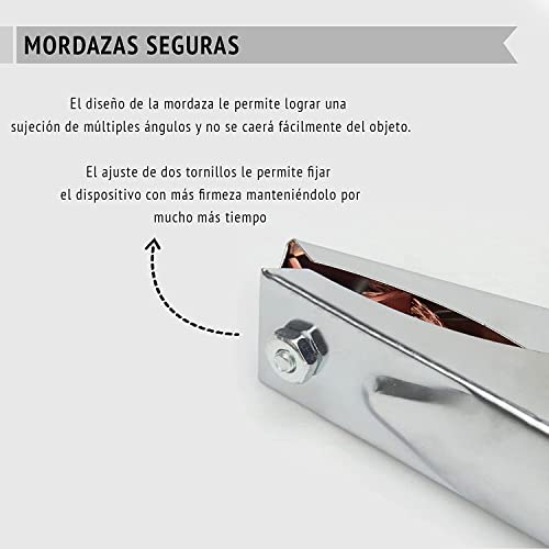 Pinza soldadura para masa, pinza para soldar utilizada como masa de alta calidad, abrazadera para soldar, pinza de masa de soldadura muy resistente y de gran conductividad, 6300A(Pinza 17cm)