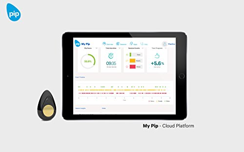 PIP - Black - Stress Management Biosensor + Apps. Measure, understand and learn to manage everyday stress