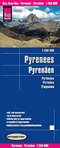 Pirineos y Andorra, mapa impermeable de carreteras. Escala 1: 250.000. Reise Know-How.: world mapping project