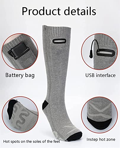 PJPPJH Men Women Warm Thermal Heated Socks RechargeabBattery Operated Electric Socks Foot Warmers, Sports Outdoor Climb Hike Hunt Bike Thermal Foot Warmers A