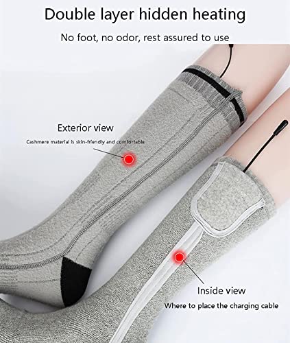 PJPPJH Men Women Warm Thermal Heated Socks RechargeabBattery Operated Electric Socks Foot Warmers, Sports Outdoor Climb Hike Hunt Bike Thermal Foot Warmers A