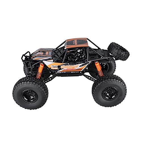 PKLO 4x4 todo terreno eléctrico todoterreno camión 2.4GHz control remoto rastreador recargable eléctrico juguete coche de alta velocidad 30 km/h monstruo camión regalo para adultos y niños (naranja)