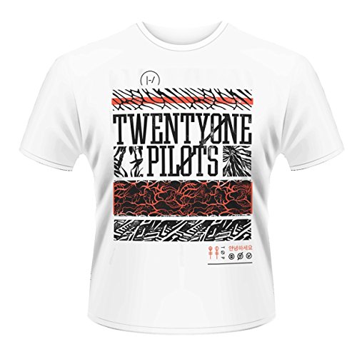 Plastic Head Twenty-One Pilots Athletic Stack Camiseta, Bianco, L para Hombre