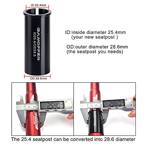 PLATT Adaptador de tija de sillín,Hülse de Tubo de tija de sillín de aleación de Aluminio(27.2 to 30.9)