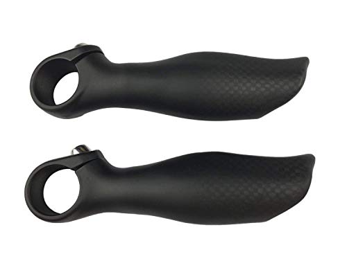 PLATT Bici MTB Cuernos，Manillar de Bicicleta Ciclismo Apretones Puños de Seguridad de Aleación de Aluminio para MTB 22.2mm