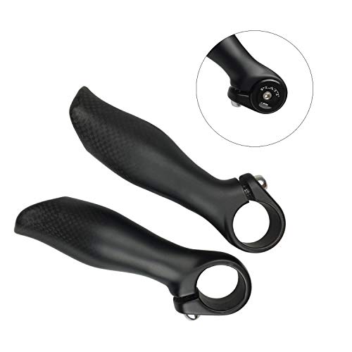 PLATT Bici MTB Cuernos，Manillar de Bicicleta Ciclismo Apretones Puños de Seguridad de Aleación de Aluminio para MTB 22.2mm