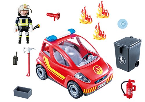 PLAYMOBIL Bomberos- Coche, única (9235)