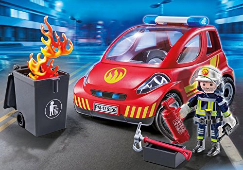 PLAYMOBIL Bomberos- Coche, única (9235)