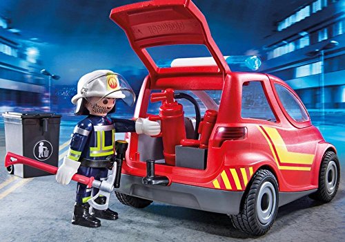 PLAYMOBIL Bomberos- Coche, única (9235)