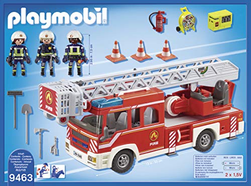 PLAYMOBIL City Action Camión de Bomberos con Escalera, A partir de 4 años (9463)