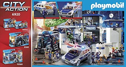 PLAYMOBIL- City Action Playset, Coche de Policía con Luces y Sonido, Multicolor (6920)