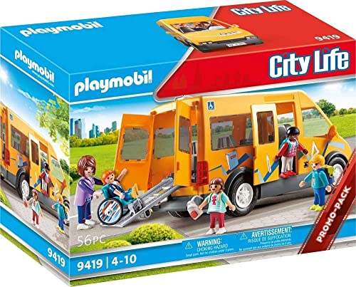 PLAYMOBIL City Life Autobús Escolar, A partir de 4 años (9419)