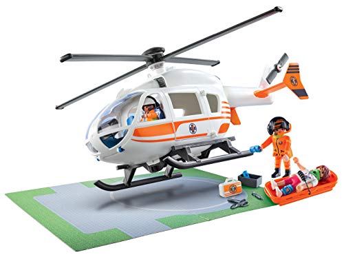 PLAYMOBIL City Life Helicóptero de Rescate, A partir de 4 años (70048)