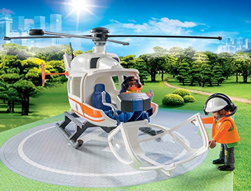 PLAYMOBIL City Life Helicóptero de Rescate, A partir de 4 años (70048)