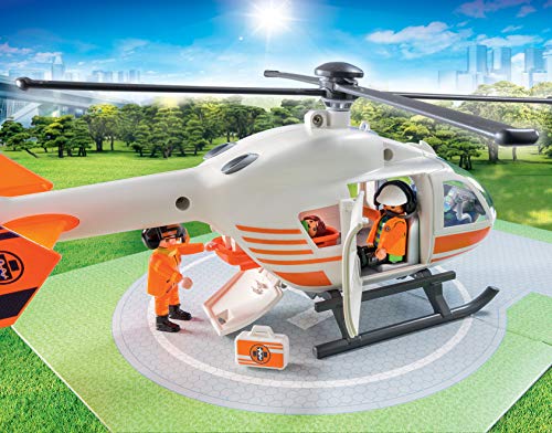 PLAYMOBIL City Life Helicóptero de Rescate, A partir de 4 años (70048)