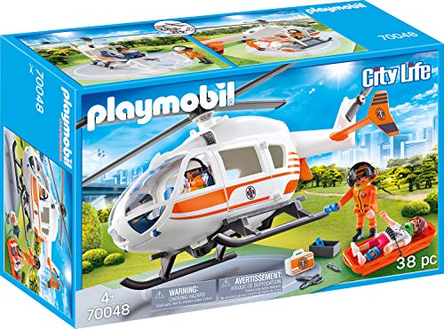 PLAYMOBIL City Life Helicóptero de Rescate, A partir de 4 años (70048)