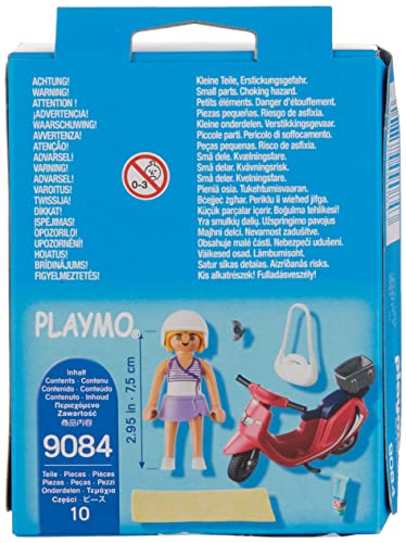 PLAYMOBIL Especiales Plus- Bricks Mujer con Scooter, Color Blanco, única (9084)