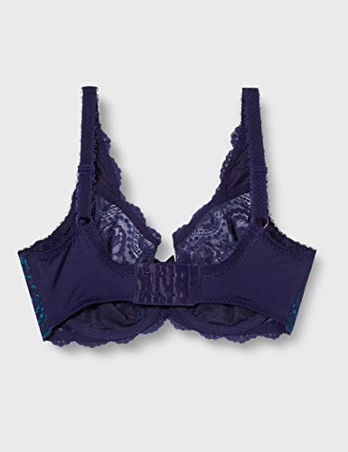 Playtex Flower Elegance Full Cup Sujetador, Azul Marino, 95D para Mujer