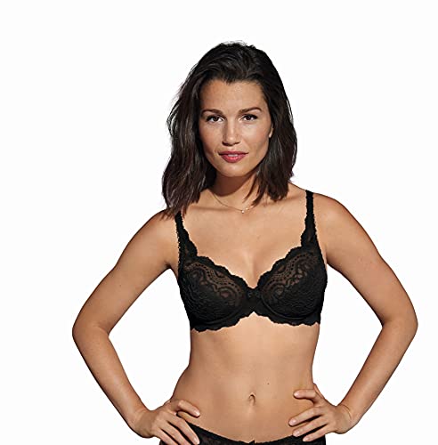 Playtex Flower Elegance Full Cup Sujetador, Azul Marino, 95D para Mujer