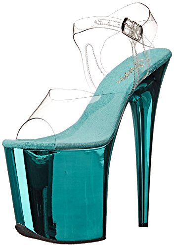 Pleaser FLAMINGO-808 Clr/Turquoise Chrome UK 2 (EU 35)