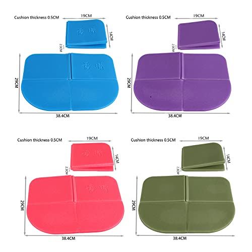 Plegable Almohadilla,Binblin 4PCS Esterilla Plegable Plegable Cojín De Asiento Impermeable Asiento Aislante para Exterior Jardín Camping Picnic Senderismo(Color Aleatorio)