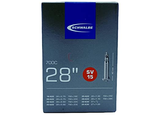 pneugo! Schwalbe Sclaverand 18-622/28-622 - Cámara de aire para bicicleta (2 unidades, 28", incluye 3 desmontadores de neumáticos)