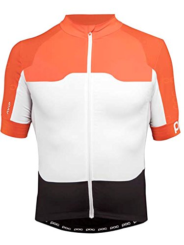 POC AVIP SS Ceramic Maillot, Unisex Adulto, Zink Orange/Hydrogen White, S