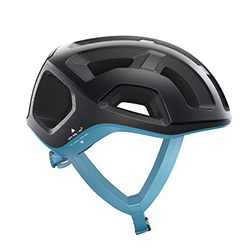 POC Casco de Ciclismo Unisex para Adultos, Ventral Lite, Uranium Black/Basalt Blue Mate, M (54-59 cm)