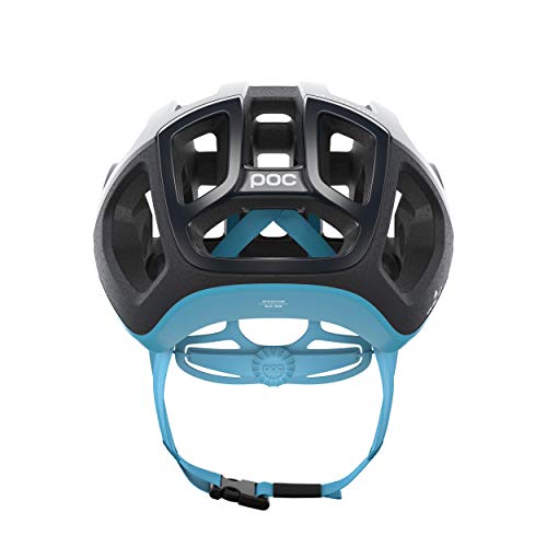 POC Casco de Ciclismo Unisex para Adultos, Ventral Lite, Uranium Black/Basalt Blue Mate, M (54-59 cm)