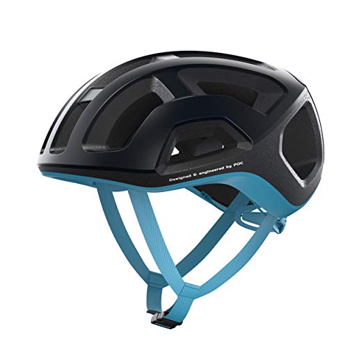 POC Casco de Ciclismo Unisex para Adultos, Ventral Lite, Uranium Black/Basalt Blue Mate, M (54-59 cm)