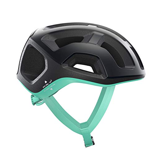 POC Casco de Ciclismo Unisex para Adultos Ventral Lite Uranium Black/Fluorite Green Matt, M (54-59 cm)