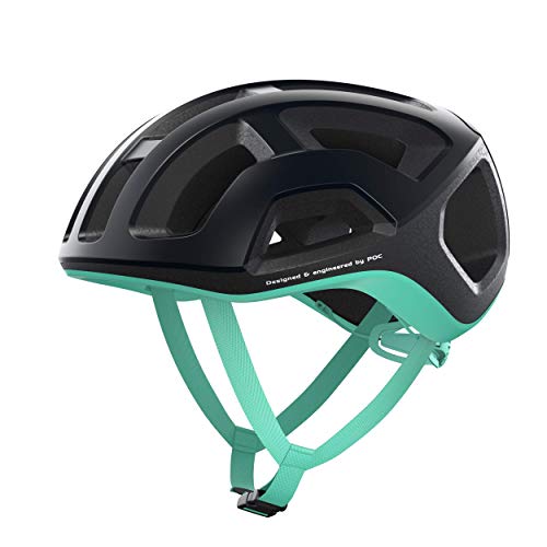 POC Casco de Ciclismo Unisex para Adultos Ventral Lite Uranium Black/Fluorite Green Matt, S (50-56 cm)