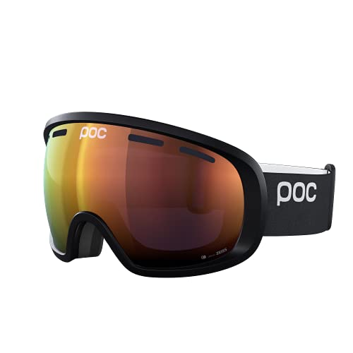 POC Fovea Clarity Gafas de Esquí, Unisex Adulto, Negro (Uranium Black/Spektris Orange), Talla única