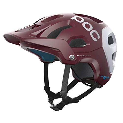 POC Tectal Race Spin Casco Ciclismo Unisex Adulto, Propylene Red/Hydrogen White Matt, XL-XXL (59-62cm)