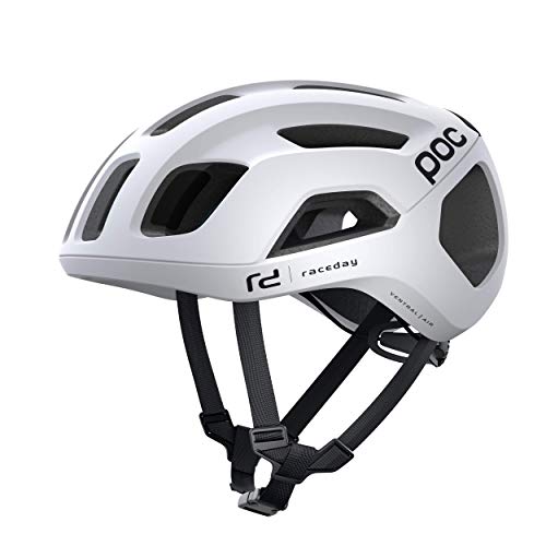 POC Ventral Air SPIN Casco Ciclismo Unisex Adulto, Blanco Hydrogen White Raceday, LRG