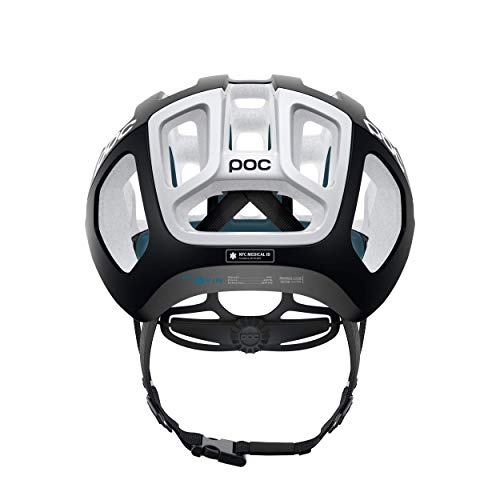 POC Ventral Air SPIN NFC Casco Ciclismo Unisex Adulto, Multicolor Uranium Black/Hydrogen White, LRG