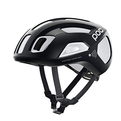 POC Ventral Air SPIN NFC Casco Ciclismo Unisex Adulto, Multicolor Uranium Black/Hydrogen White, LRG