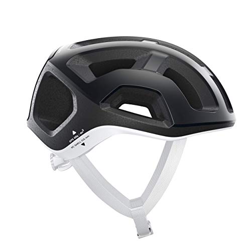 POC Ventral Lite Casco de Bici, Unisex-Adult, Uranium Black/Hydrogen White Matt, L (59-62cm)