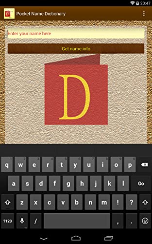 Pocket Name Dictionary