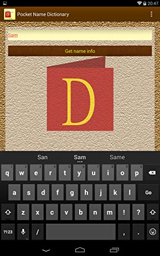 Pocket Name Dictionary