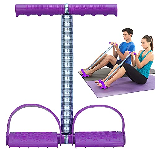 Podazz Estiramiento Máquina de Entrenamiento de Barriga Sentarse Cuerda Primavera Primavera Tensión Pedal Vientre Abdomen Pierna Abdomen Cintura Brazo Estiramiento de Pierna Yoga - Morado