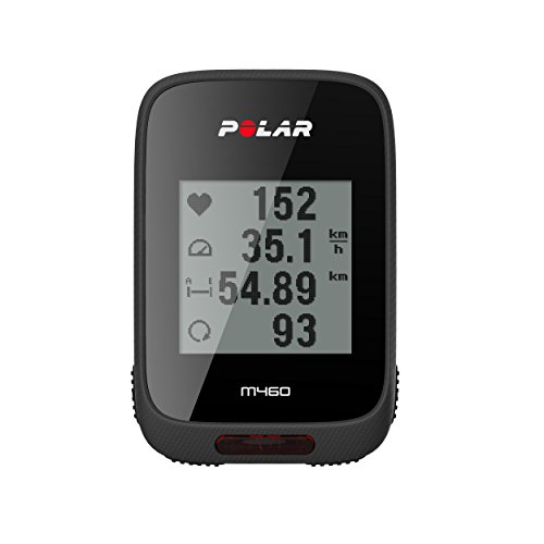 Polar M460HR - Ciclocomputador, sensor de frecuencia cardíaca H10 incluido, color negro, talla M