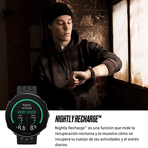 Polar Vantage M2 - Smartwatch multisport avanzado - GPS integrado, registro de FC en la muñeca - Entrenamientos diarios preparados - Registro del sueño y la recuperación - Controles de música, clima