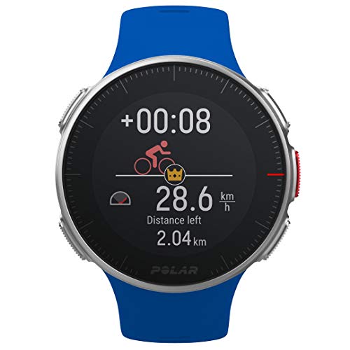 Polar Vantage V HR -Reloj premium con GPS y Frecuencia cardíaca - Sensor H10 - Multideporte y perfil de triatlón - Potencia de running, batería ultra larga, resistente al agua - Azul